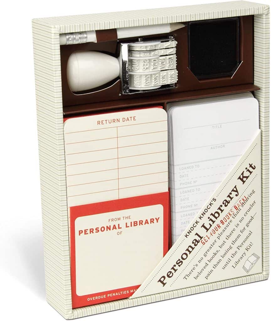 Retro Library Card Set for Book Lovers