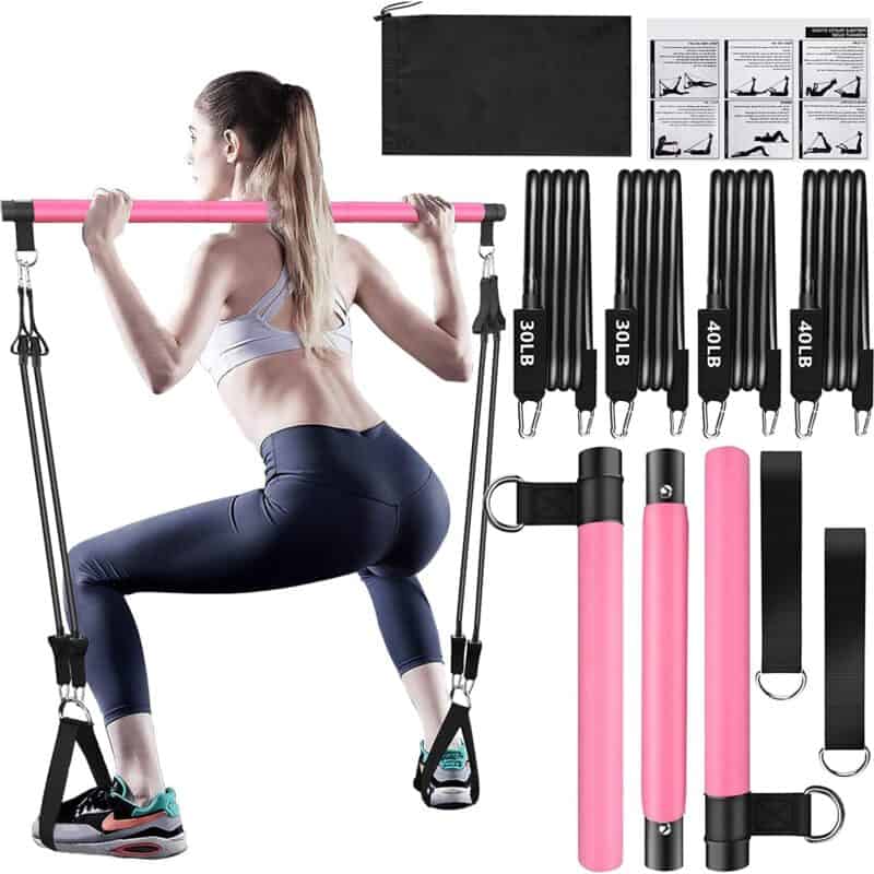 Ensemble Dexercices De Bague Pilates Femmes Faisant Des Exercices De Fitness Et De Yoga