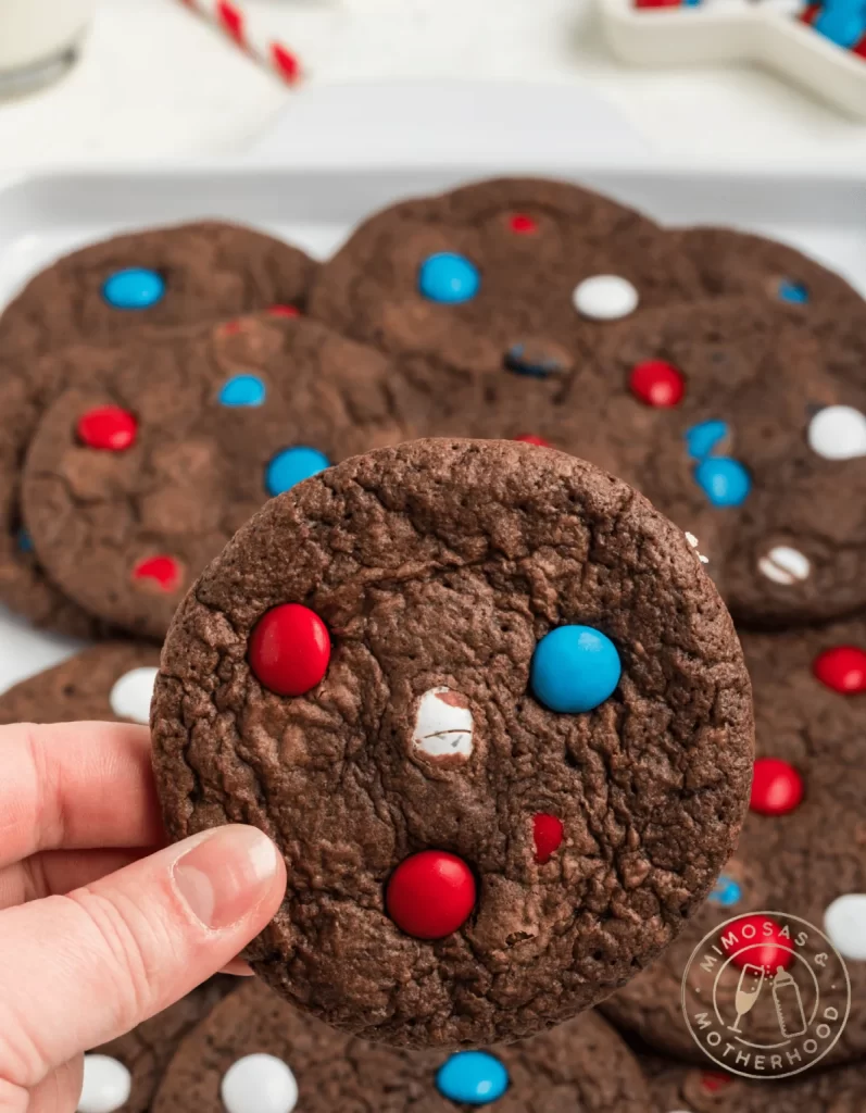 4th-of-july-red-white-and-blue-brownie-mix-cookies