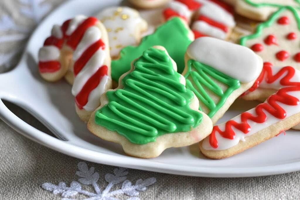 Christmas cookies with icing